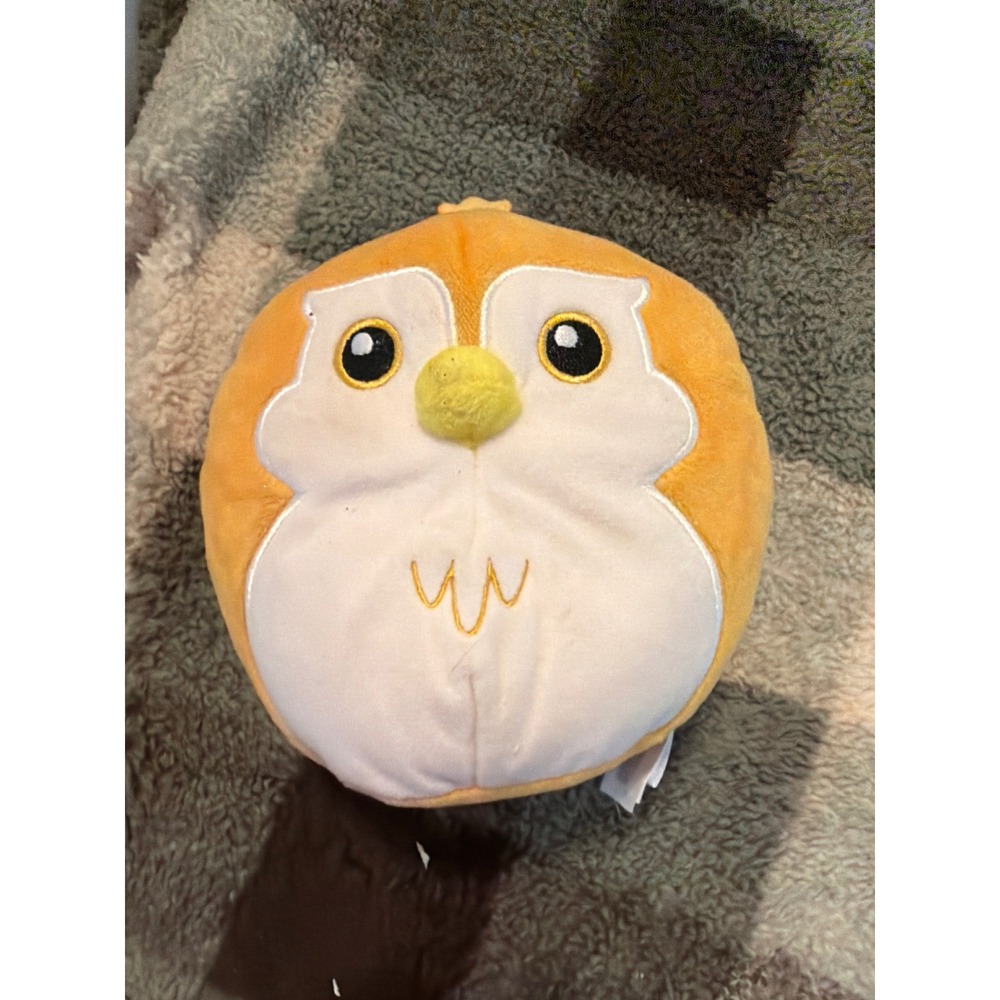 First Look Ollie the Owl Plush Round Squishy Bird Stuffed Animal 6in